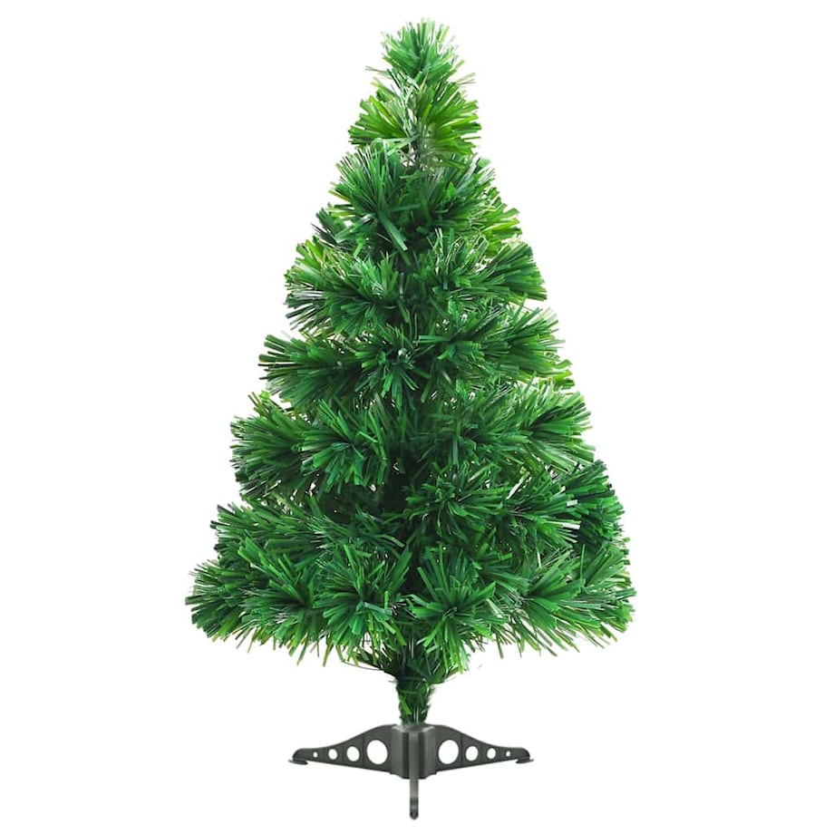 vidaXL Sztuczna choinka z lampkami światłowodowymi, 64 cm, zielona
