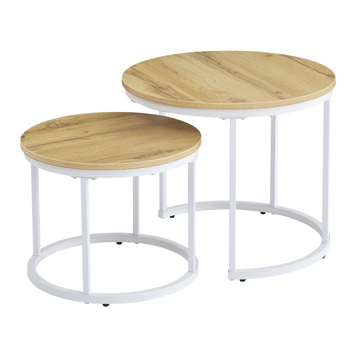 TWIN ZESTAW STOLIKÓW KAWOWYCH fi 53/43 2szt BIAŁY