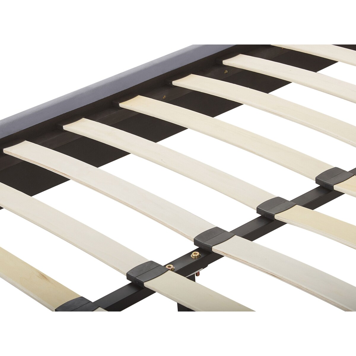 Łóżko welurowe 160 x 200 cm szare FLAYAT