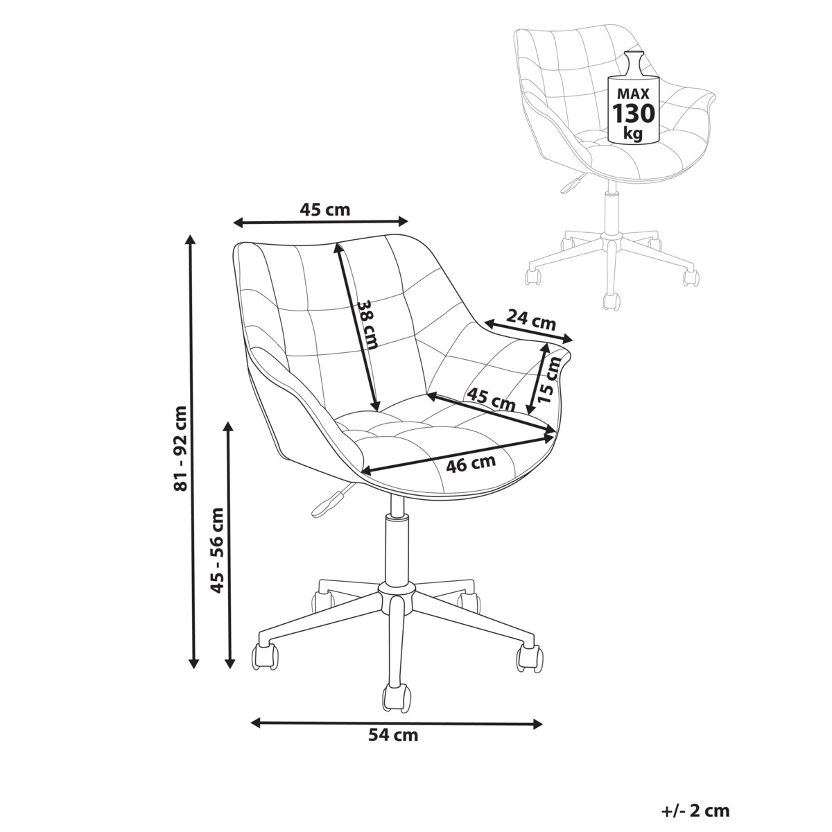 Krzesło biurowe Beżowy LABELLE