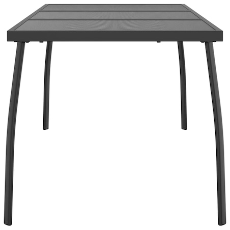 vidaXL Stolik ogrodowy, antracytowy, 165x80x72 cm, stalowa siatka