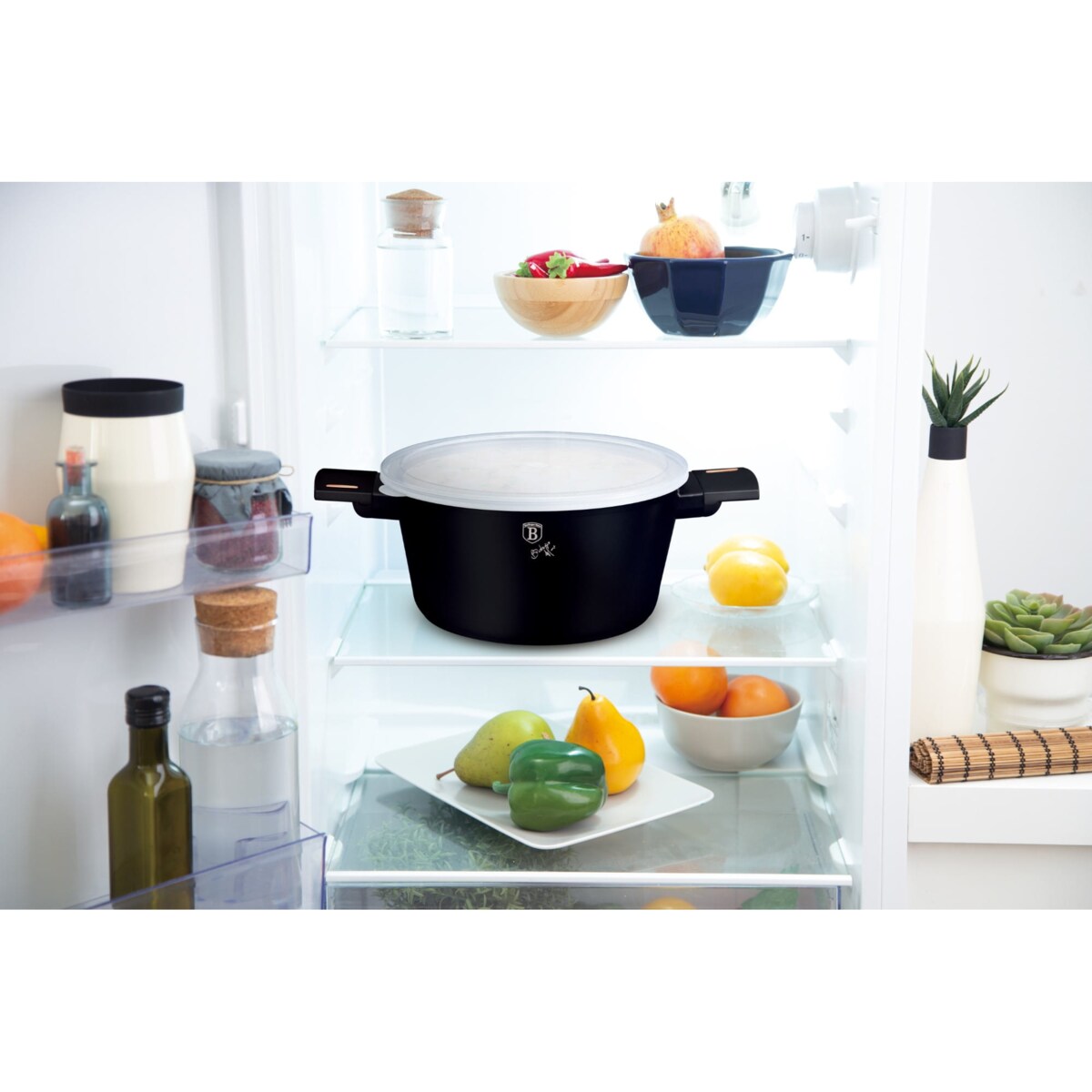 Zestaw garnek z patelnią 24cm z powłoką tytanową 4-ele BERLINGER HAUS Monaco