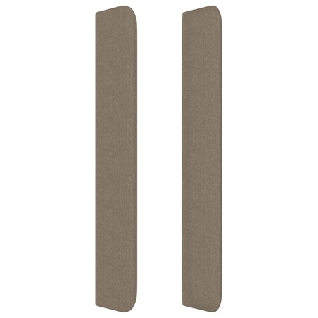 vidaXL Zagłówek uszak, taupe, 203x16x118/128 cm, tkanina