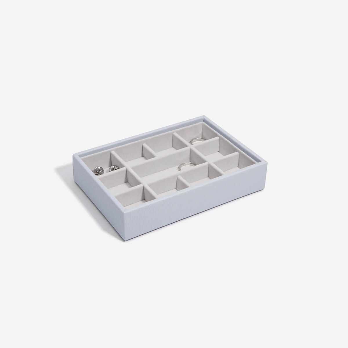 Szkatułka na biżuterię Stackers 11 komorowa mini lawendowa