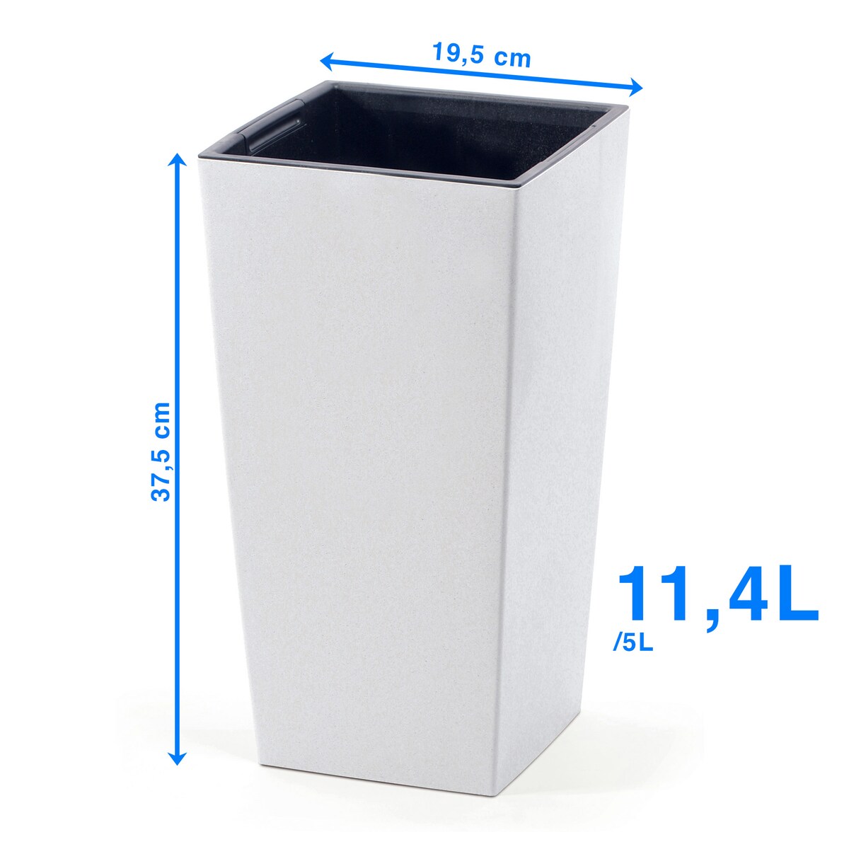 Donica Doniczka Ogrodowa 19,5/24/29,5 Cm Zestaw Na Taras Do Ogrodu Domu Eco Wood Biała