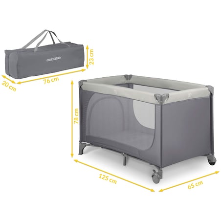 Łóżeczko turystyczne dla dziecka składane podróżne kojec Ricokids + materac + torba