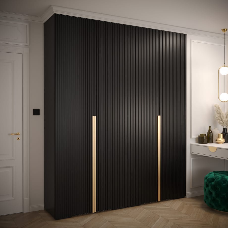 Szafa przesuwna Garderoba MANHATTAN RYFEL 9 200 gł. 47 czarny