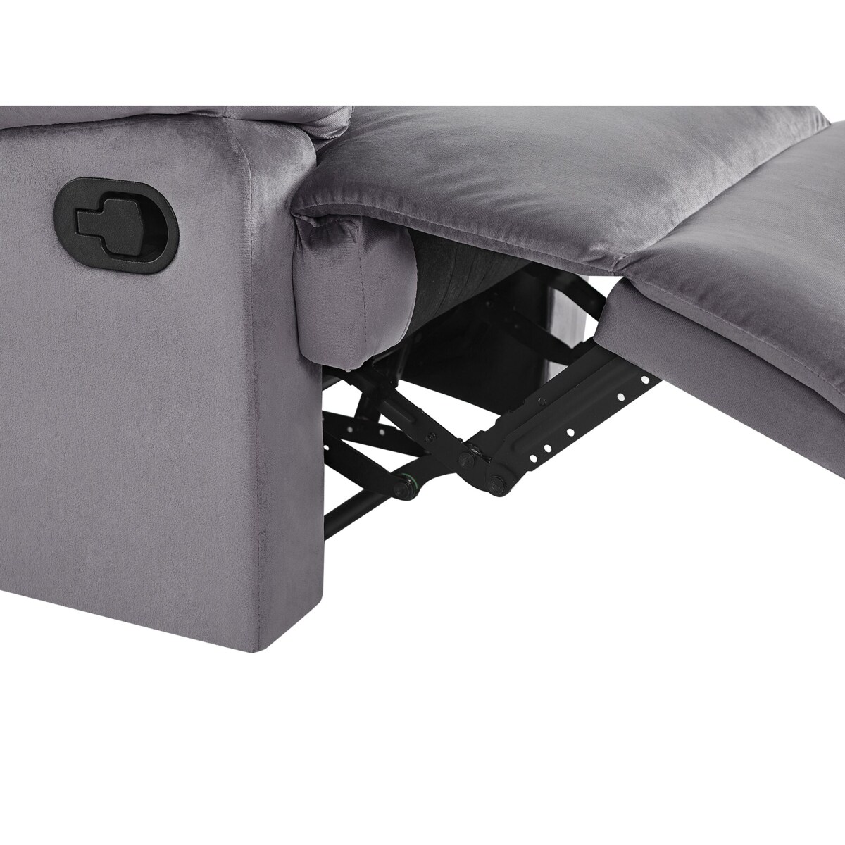 Fotel rozkładany welurowy szary ESLOV