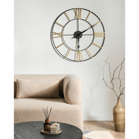 Zegar ścienny VALSOT 80 cm Metal Złoty