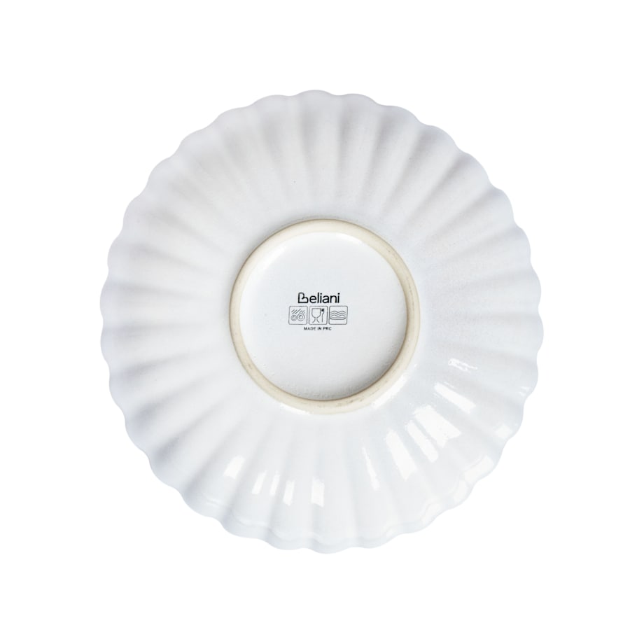 Zestaw 8 głębokich talerzy NETTLE Kamionka Złamana biel