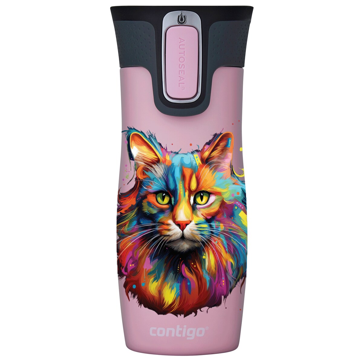 Kubek termiczny Contigo West Loop 2.0 470ml - różowy mat - Kot