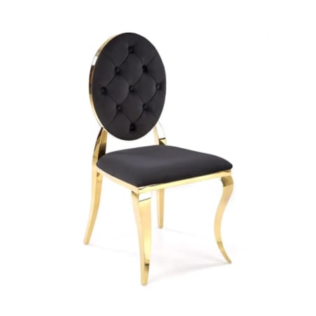 Krzesło tapicerowane K556 VELVET czarne/złote
