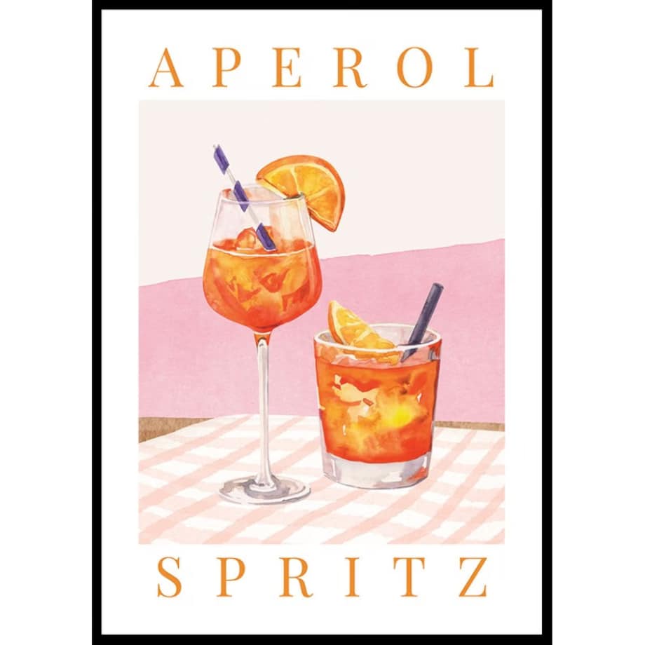 Poster Story, Plakat, Obraz - Dwa Aperol Spritz, wymiary 21 x 30 cm
