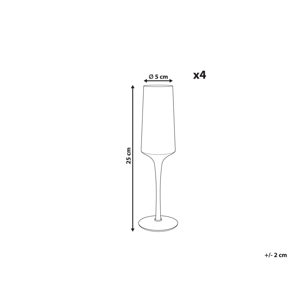 Flety do szampana AMETHYST