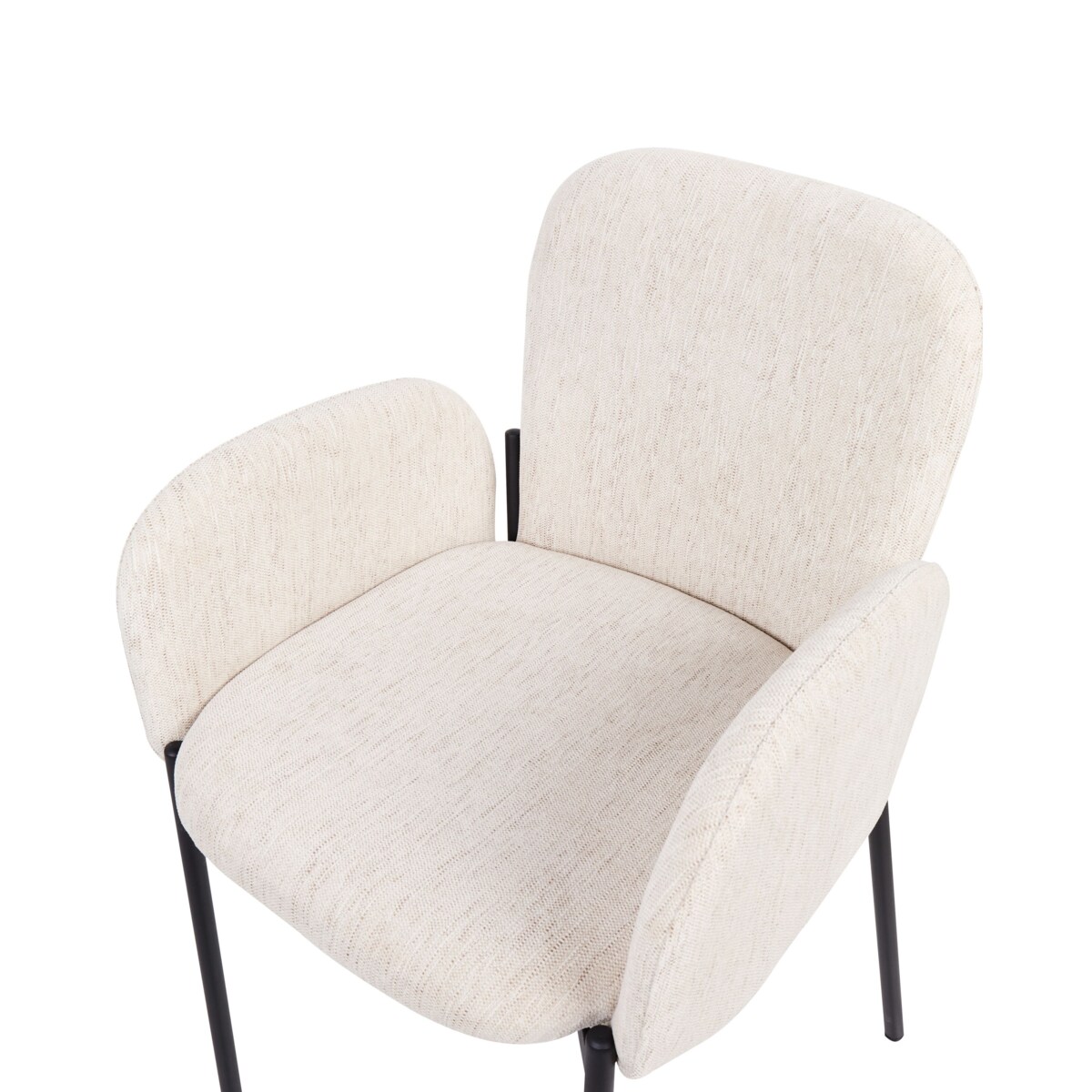 Krzesło do jadalni Zestaw 2 Tkanina Beżowy ALBEE