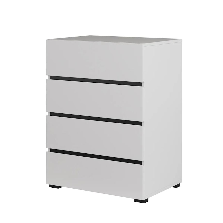 Komoda CROSS 4S 60cm biała/czarna