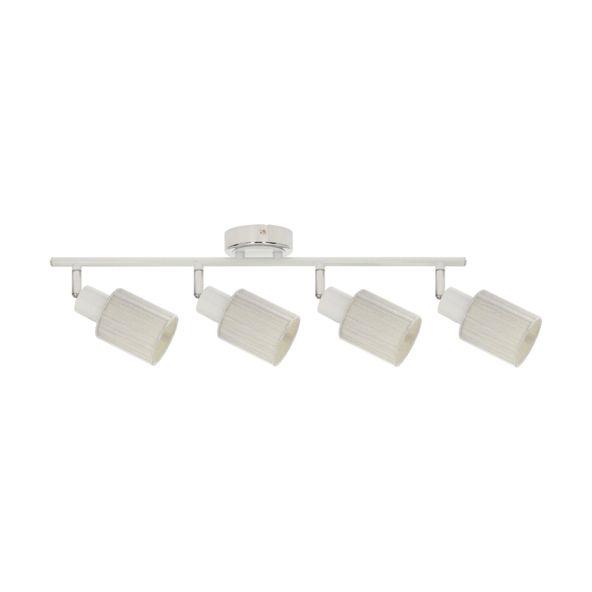 Lampa Sufitowa BRITOP Lighting 4xE14 Max.9W Subtelne Połączenie Bieli z Srebrną Tkaniną, Polski Producent, 1 szt.