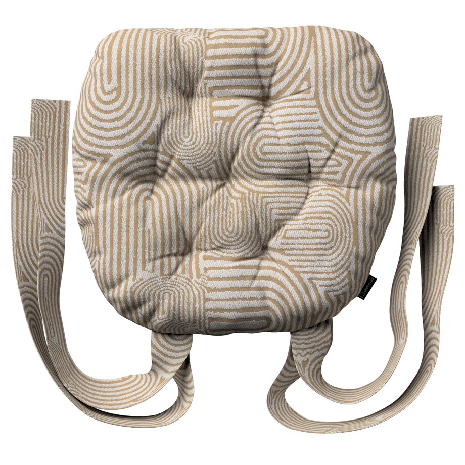 Poduszka na krzesło Marcin, beżowe łuki na kremowym tle, 40 x 37 x 8 cm, Cosy Home
