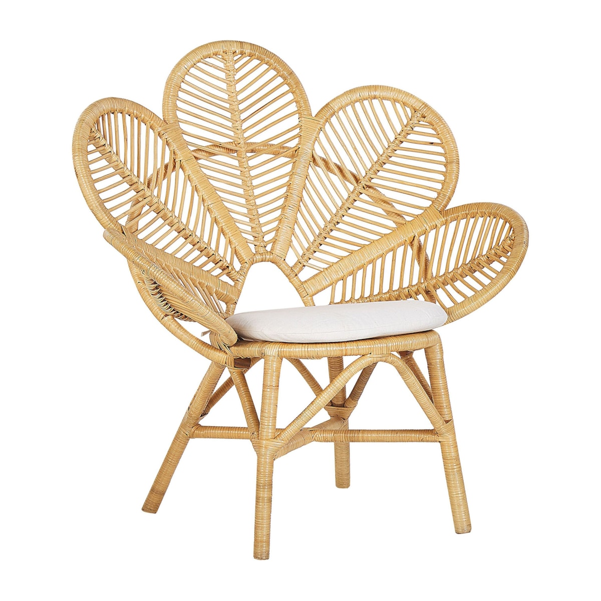 Krzesło ogrodowe Zestaw 2 Rattan Beżowy FLORENTINE