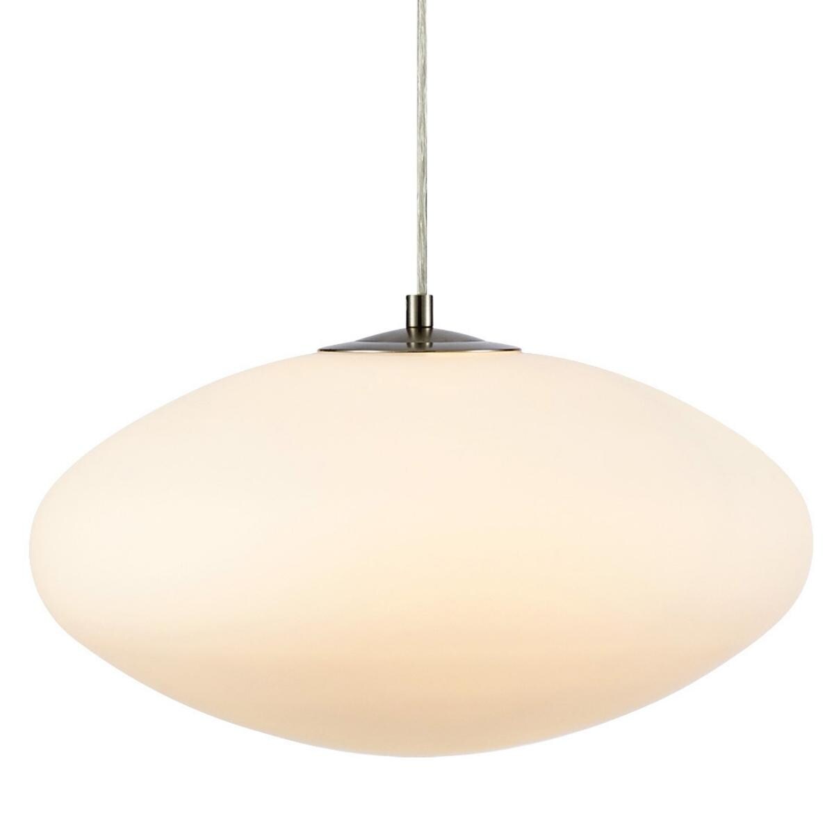 Lampa wisząca nad stół Locus 108437 Markslojd owalna szklana biała