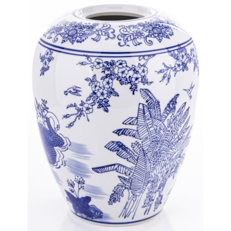 Waza pojemnik z pokrywą 29x19x19 cm CIGNI niebieski