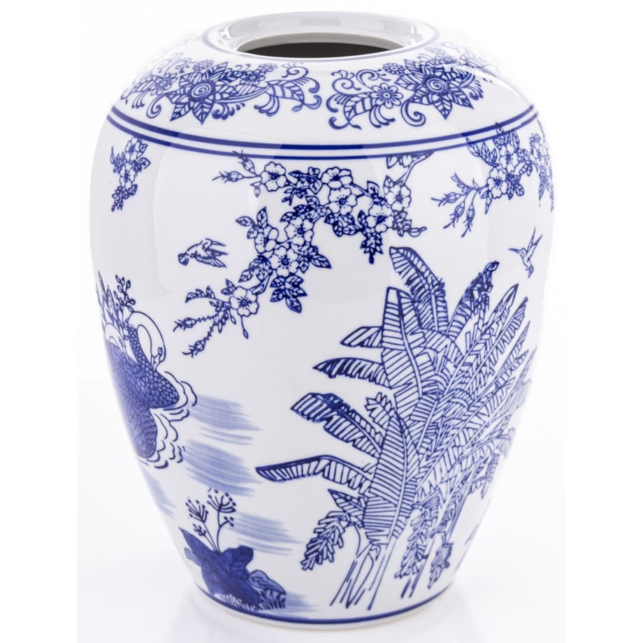 Waza pojemnik z pokrywą 29x19x19 cm CIGNI niebieski