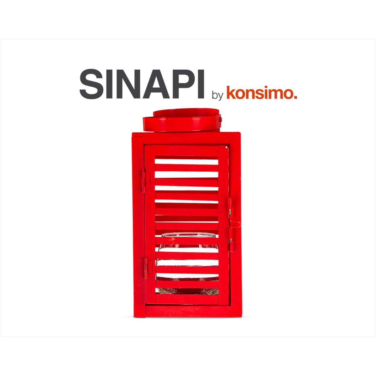Konsimo SINAPI Lampion, czerwony