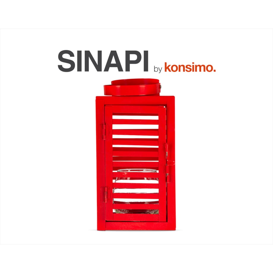 Konsimo SINAPI Lampion, czerwony