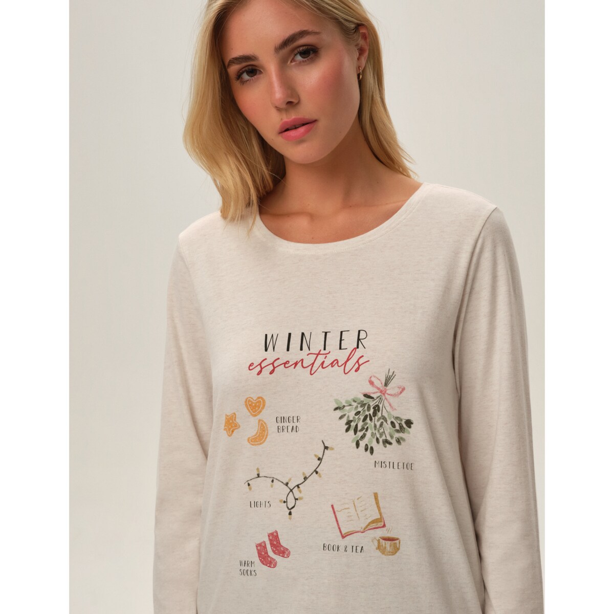 Piżama Florencia 41902-80X Beżowa Beżowy, L