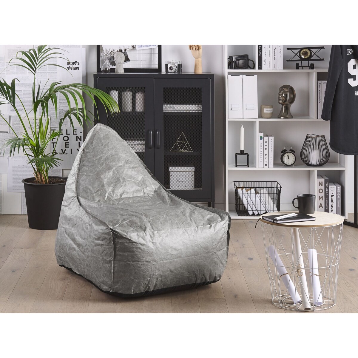 Fotel worek 200 L DROP 63 cm 75 cm Jasnoszary