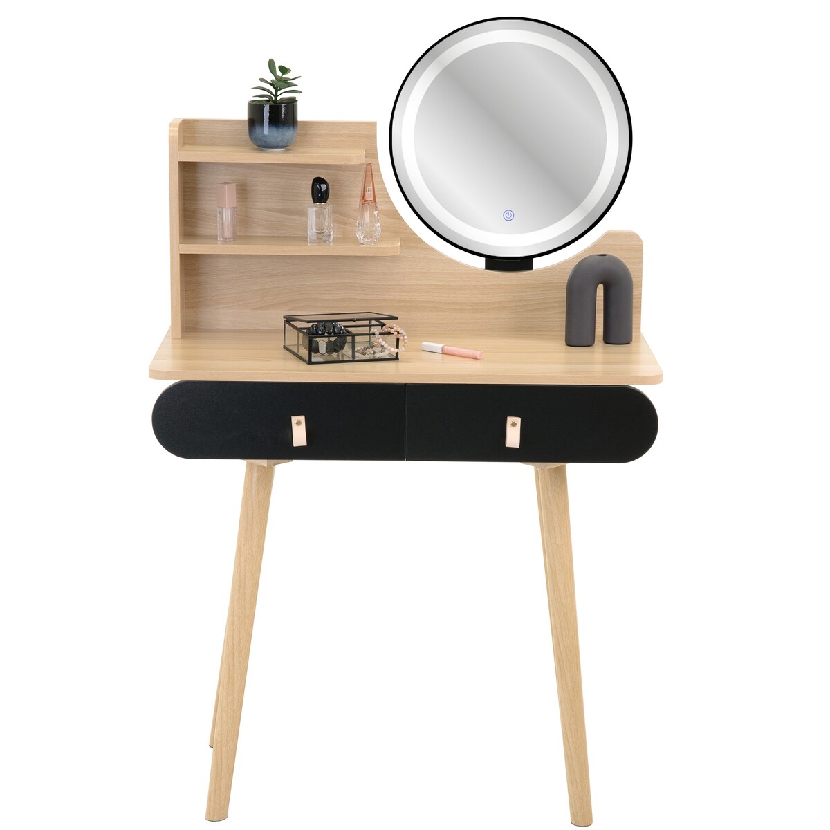 Toaletka kosmetyczna z lustrem LED SCANDI skandynawska