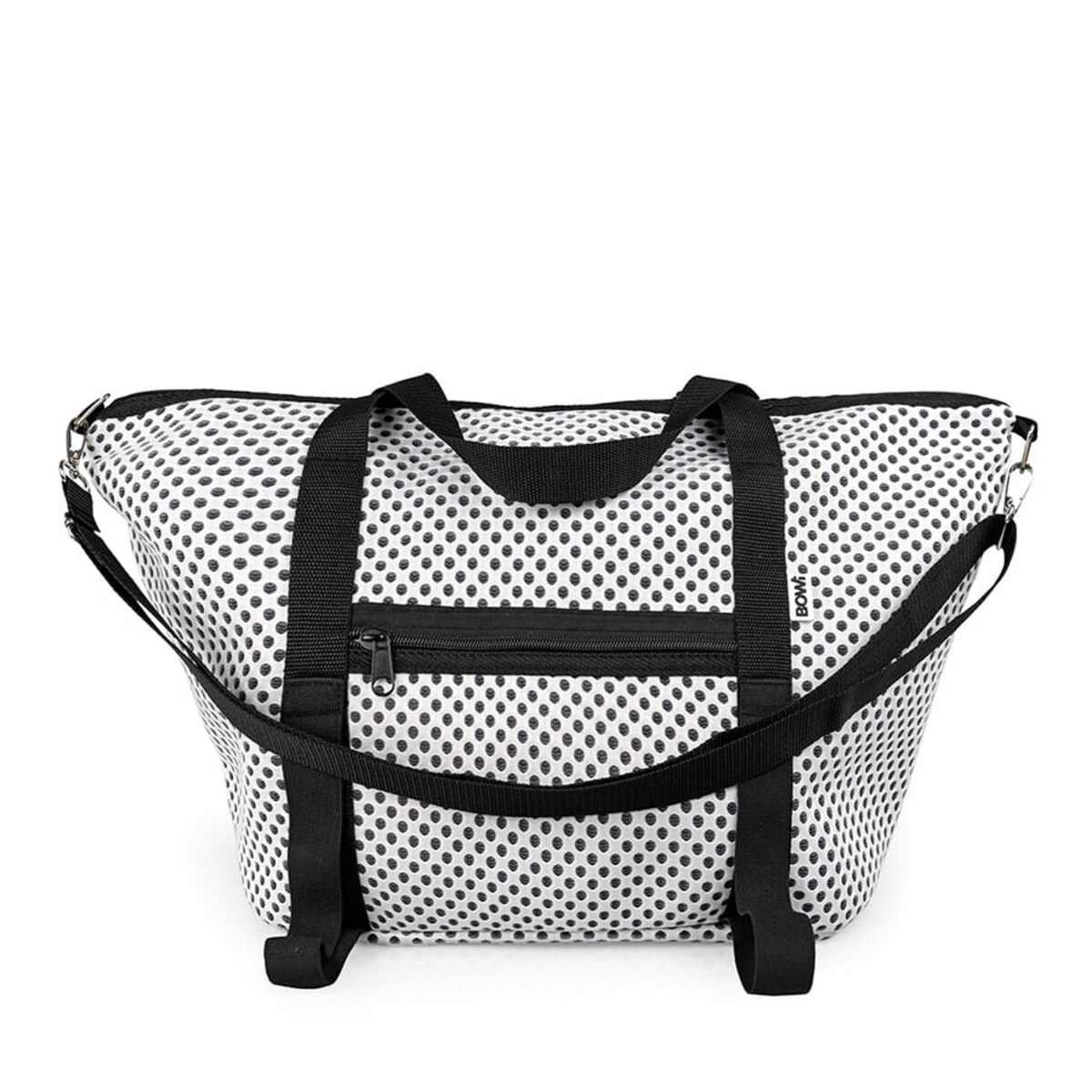 Torba sportowa na jogę w kropki, gumki do mocowania maty