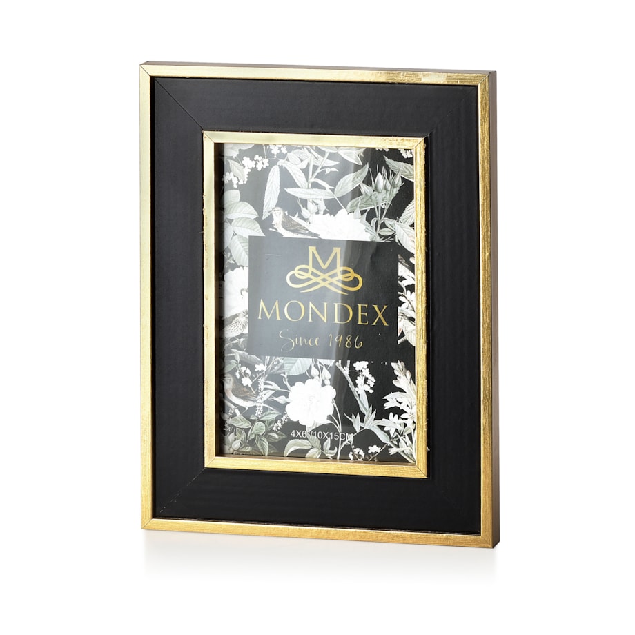 ADI Ramka 10x15cm czarno-złota 21,5x16x1.5cm