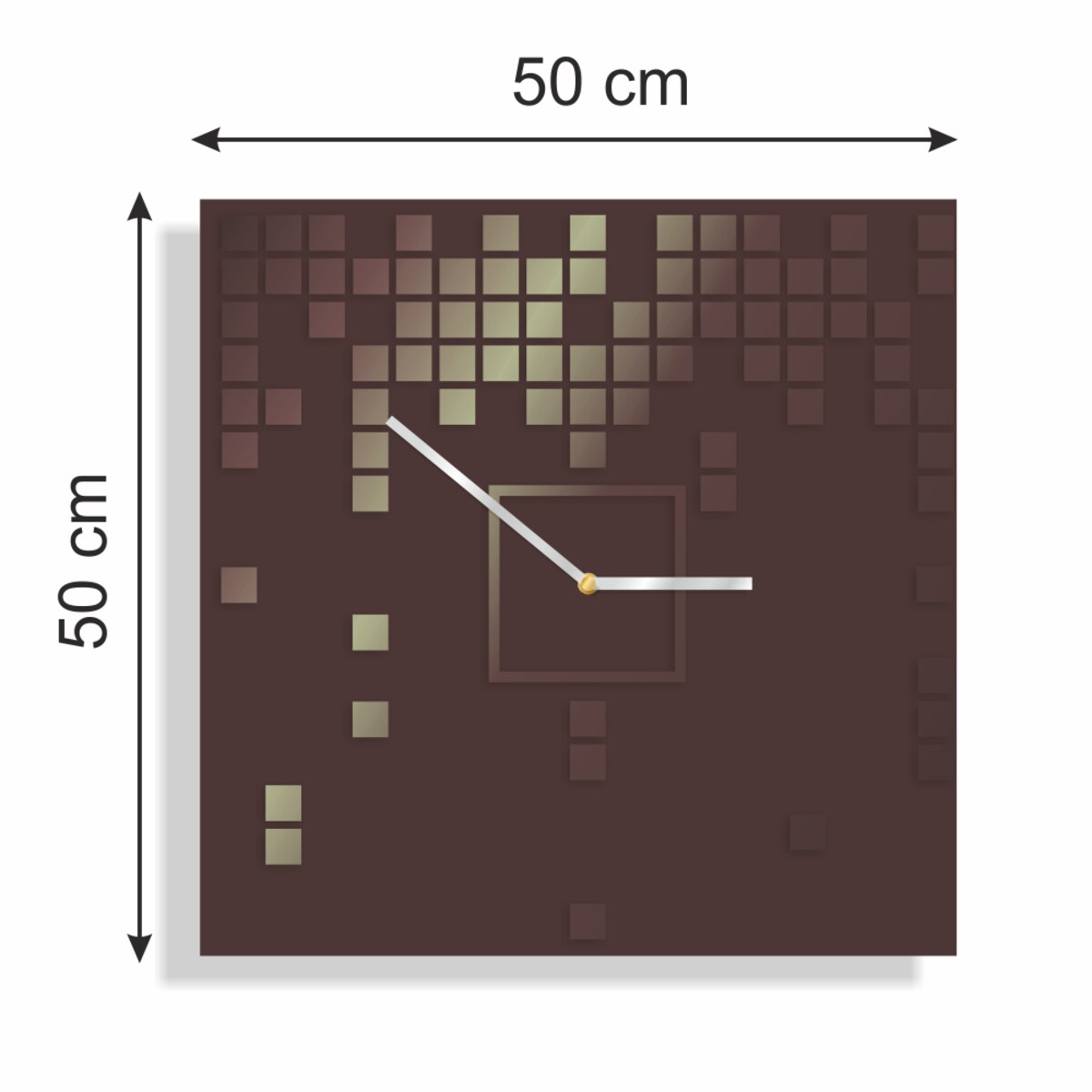 Zegar ścienny duży czarny Harmony do salonu cichy