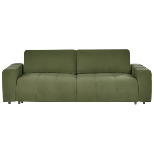 Sofa 3-osobowa rozkładana z pojemnikiem zielona INNVIK
