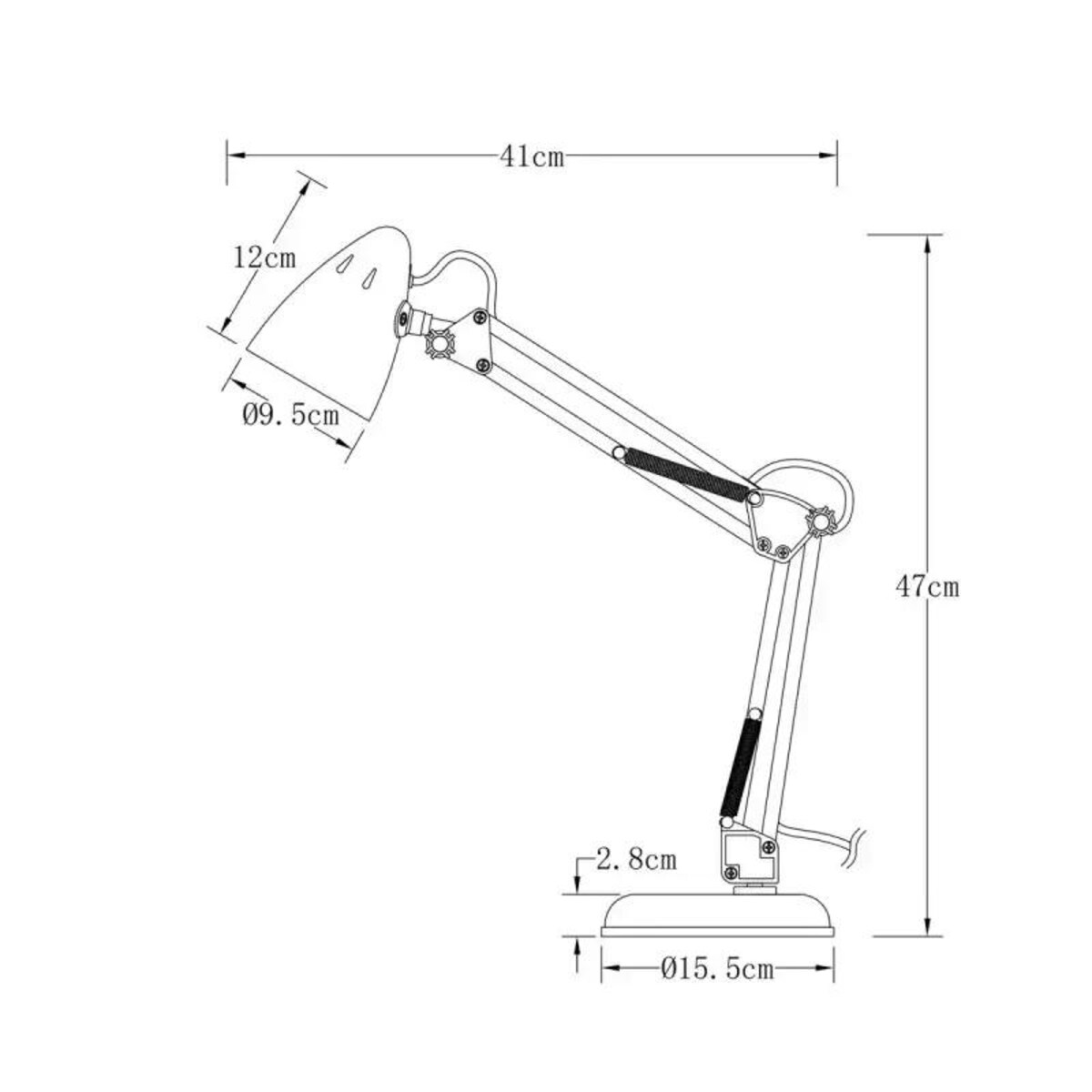 Biurkowa lampka z regulacją Notari TB-29928-BG Italux biały czarny