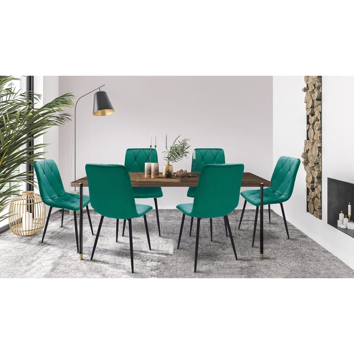 Krzesło PIADO zielone (zestaw nogi + śruby)