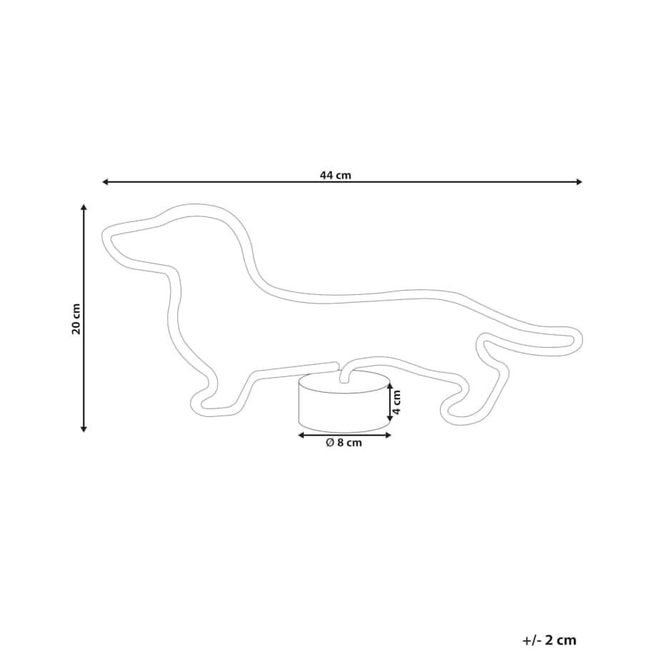 Neon LED pies niebieski FRANCIS
