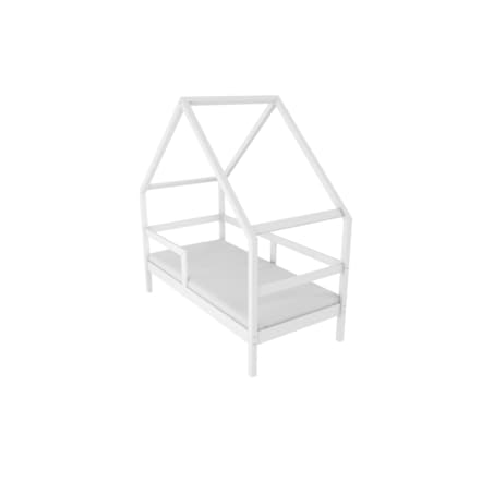 Łóżeczko dziecięce typu domek PEAK 160x80 sosna biały mat