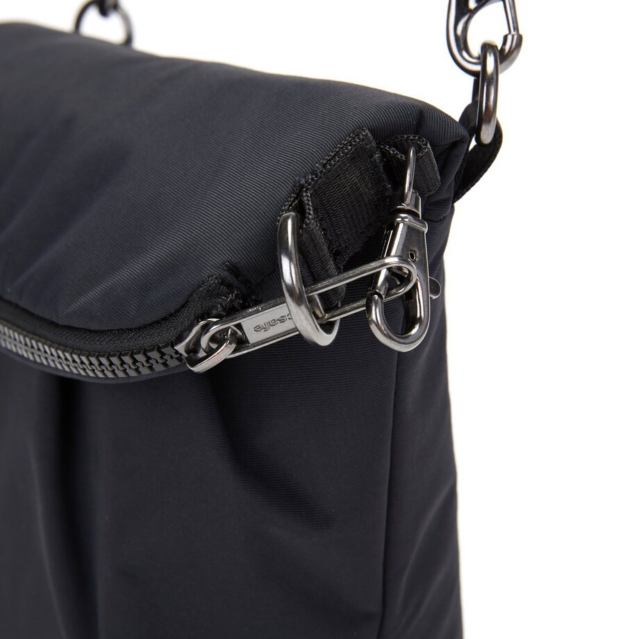 Rozkładana torebka damska antykradzieżowa Pacsafe Citysafe CX - czarna, z econylu