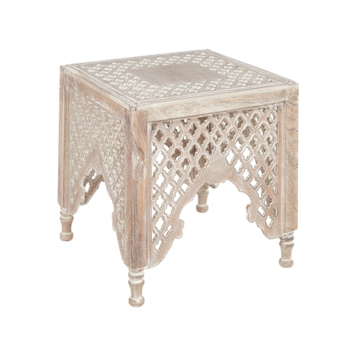 Stolik pomocniczy drewno mango jasne KADMA