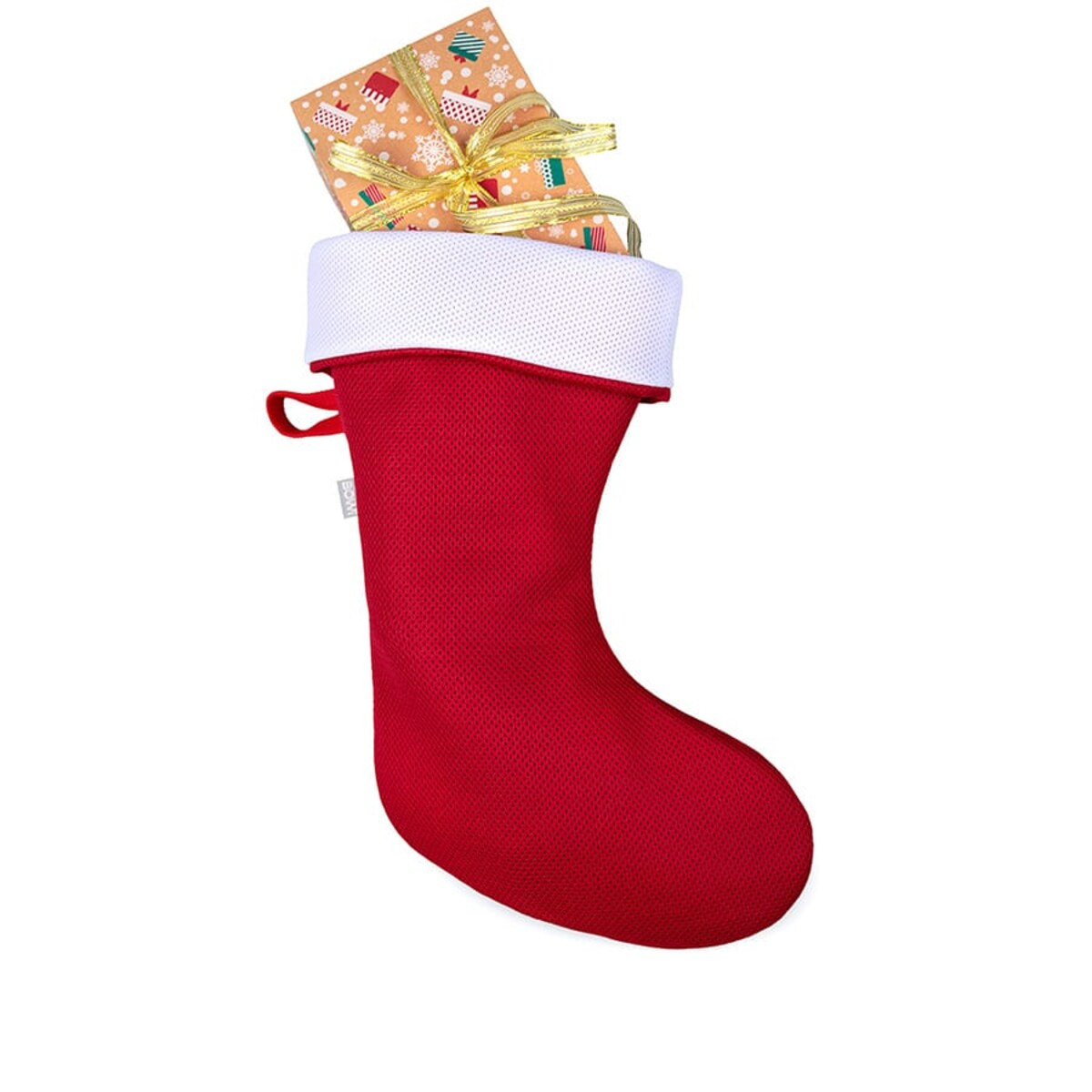 Ozdoba świąteczna, but świętego Mikołaja, szerokie opakowanie prezentu