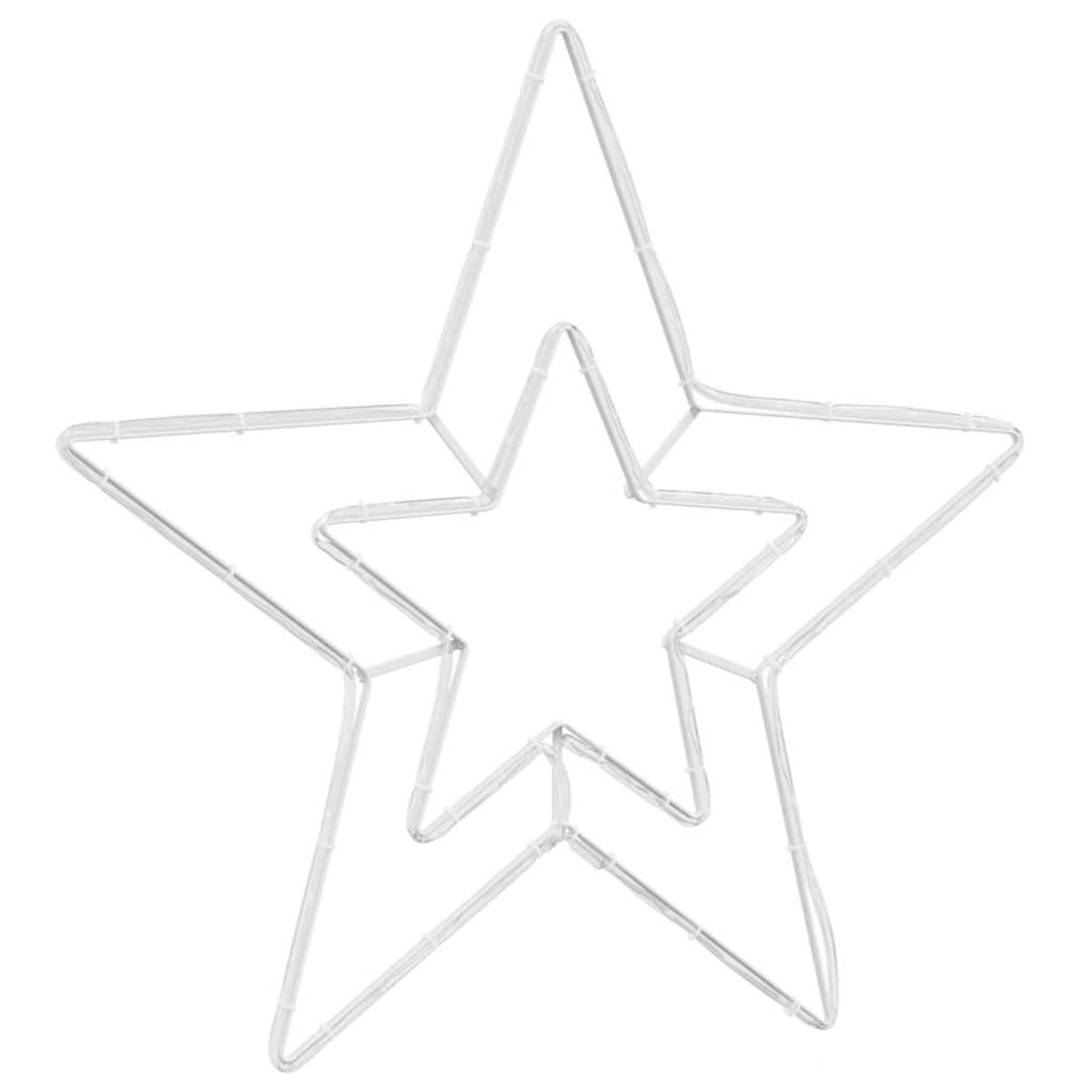 vidaXL Gwiazda Bożonarodzeniowa Zimna Biała 51,5 x 50 x 0,65 cm Żelazo
