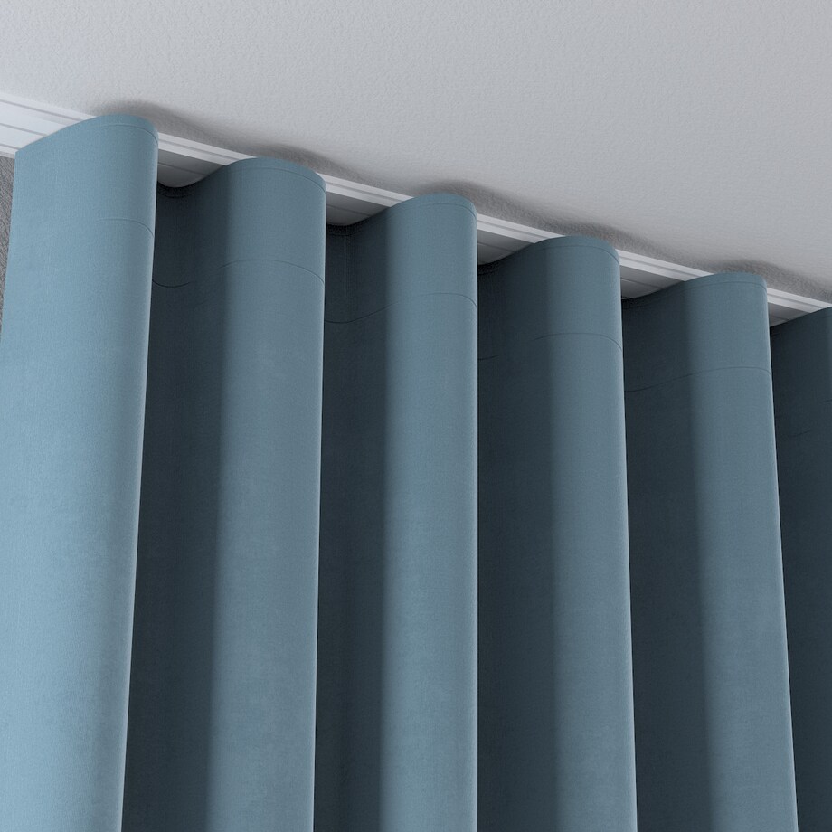Zasłona na taśmie wave 130x245 niebieski