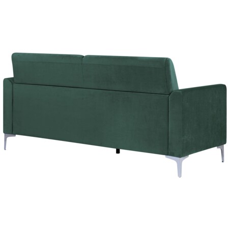 Sofa 3-osobowa welurowa zielona FENES