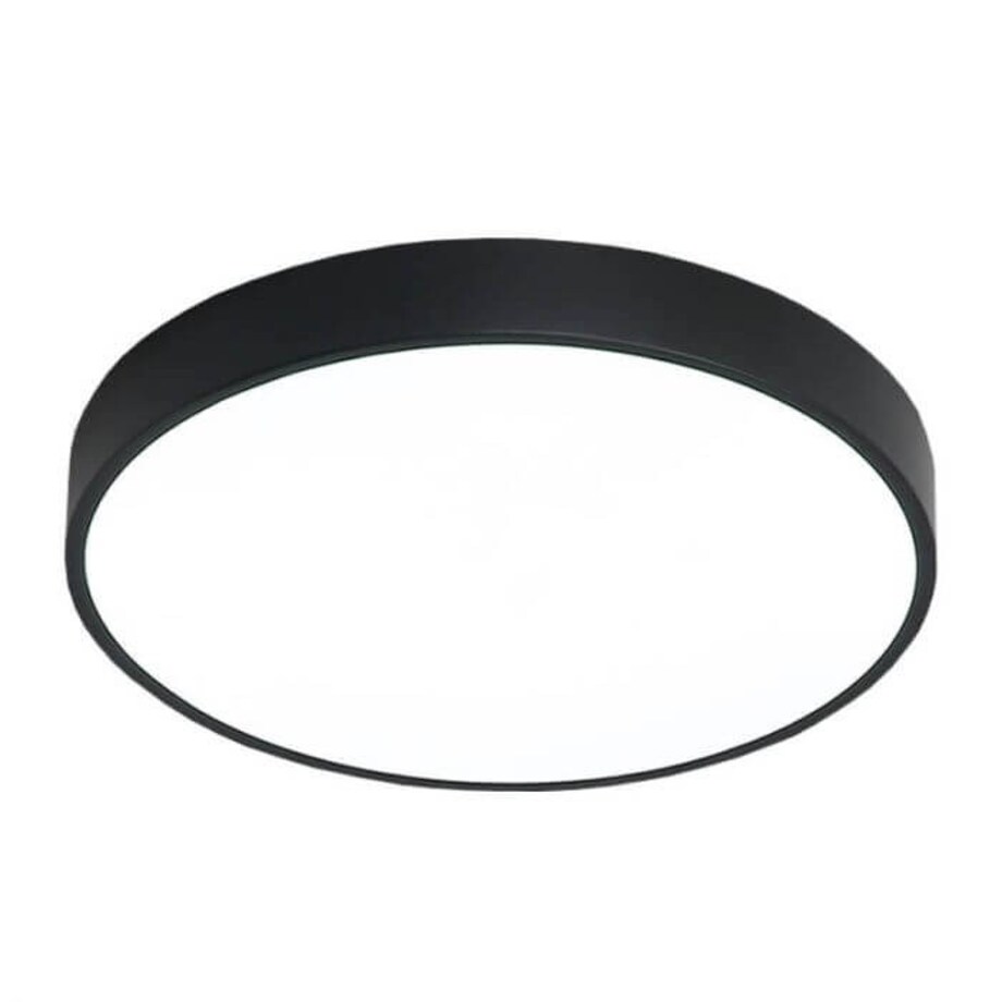Plafoniera LAMPA sufitowa MODERN MD1001-30-HW Abigali metalowa OPRAWA plafon LED 20W 3000K okrągły czarny
