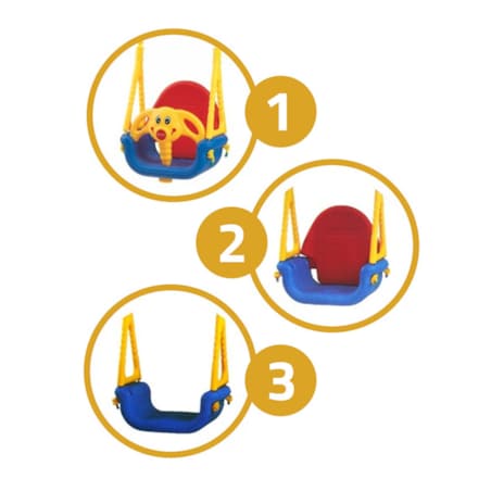 Huśtawka dla dzieci ogrodowa domowa modułowa 3w1 Ricokids