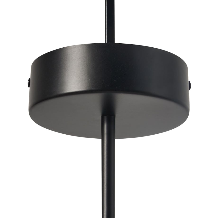 Lampa wisząca LED metalowa z pilotem czarna AFRAM