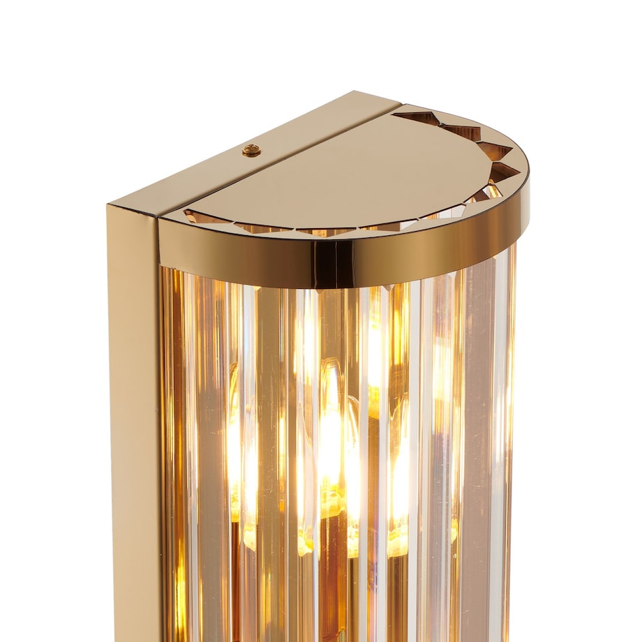 Lampa ścienna EXELLENT kryształowa złota 45 cm