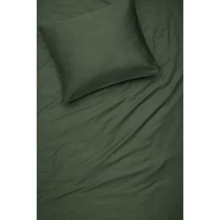 Pościel satynowa forest green 200/200 + 2 x 70/80 cm